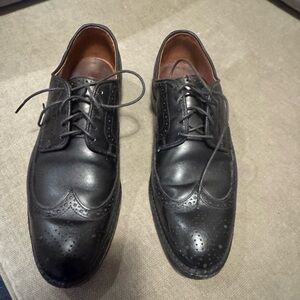 Allen Edmonds Black Leather Wingtips Size 9 Men's